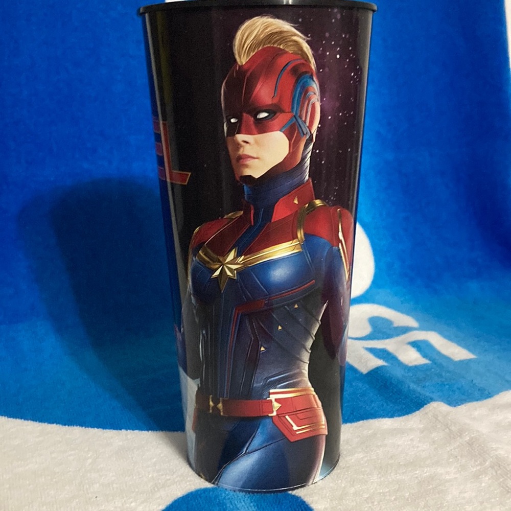 Captain Marvel movie cinema cup 9”